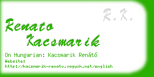 renato kacsmarik business card